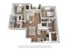 The Atlanta 2 bedroom Floorplan